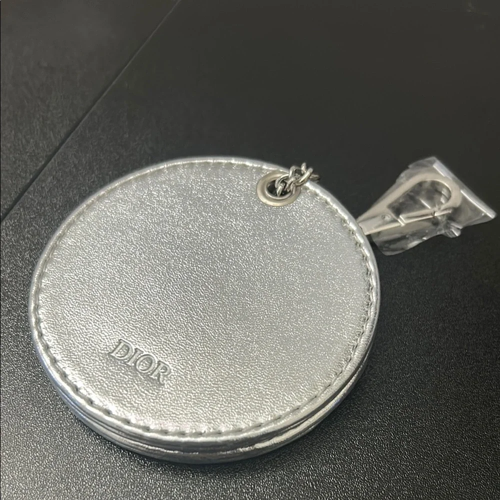 Dior Metallic Silver Round Pouch - Picture 5 of 5
